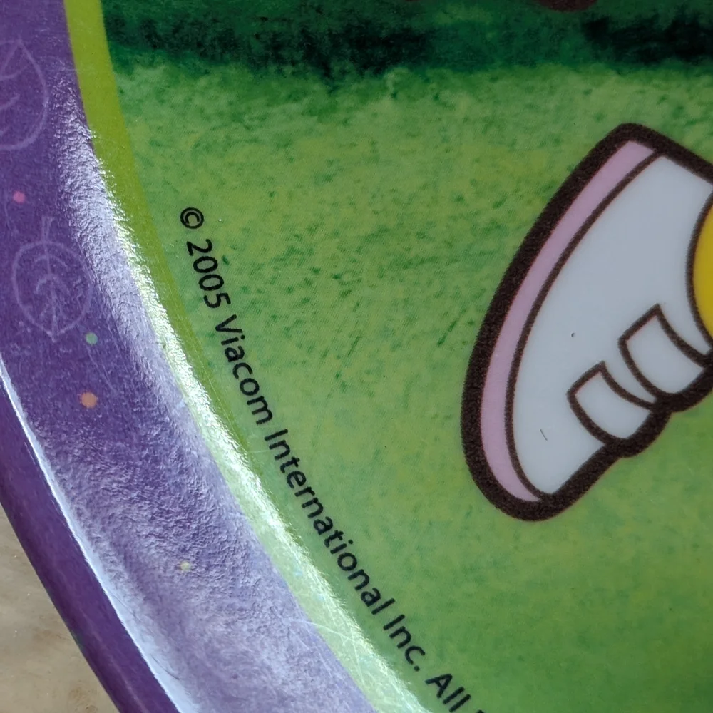 Children's Party Plate Set with Purple and Green Accents